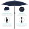 Best Choice Products 7.5ft Heavy-Duty Outdoor Market Patio Umbrella w/ Push Button Tilt, Easy Crank